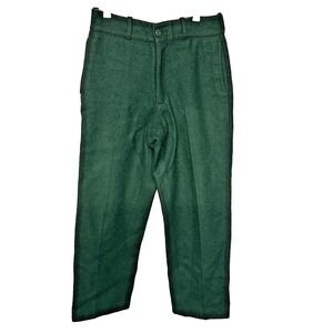 Johnson Woolen Mills Men's Green Wool Hunting Field Pants Size 30x28 See Measure
